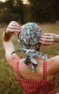 Adult Sophia Headscarf - Navy Floral