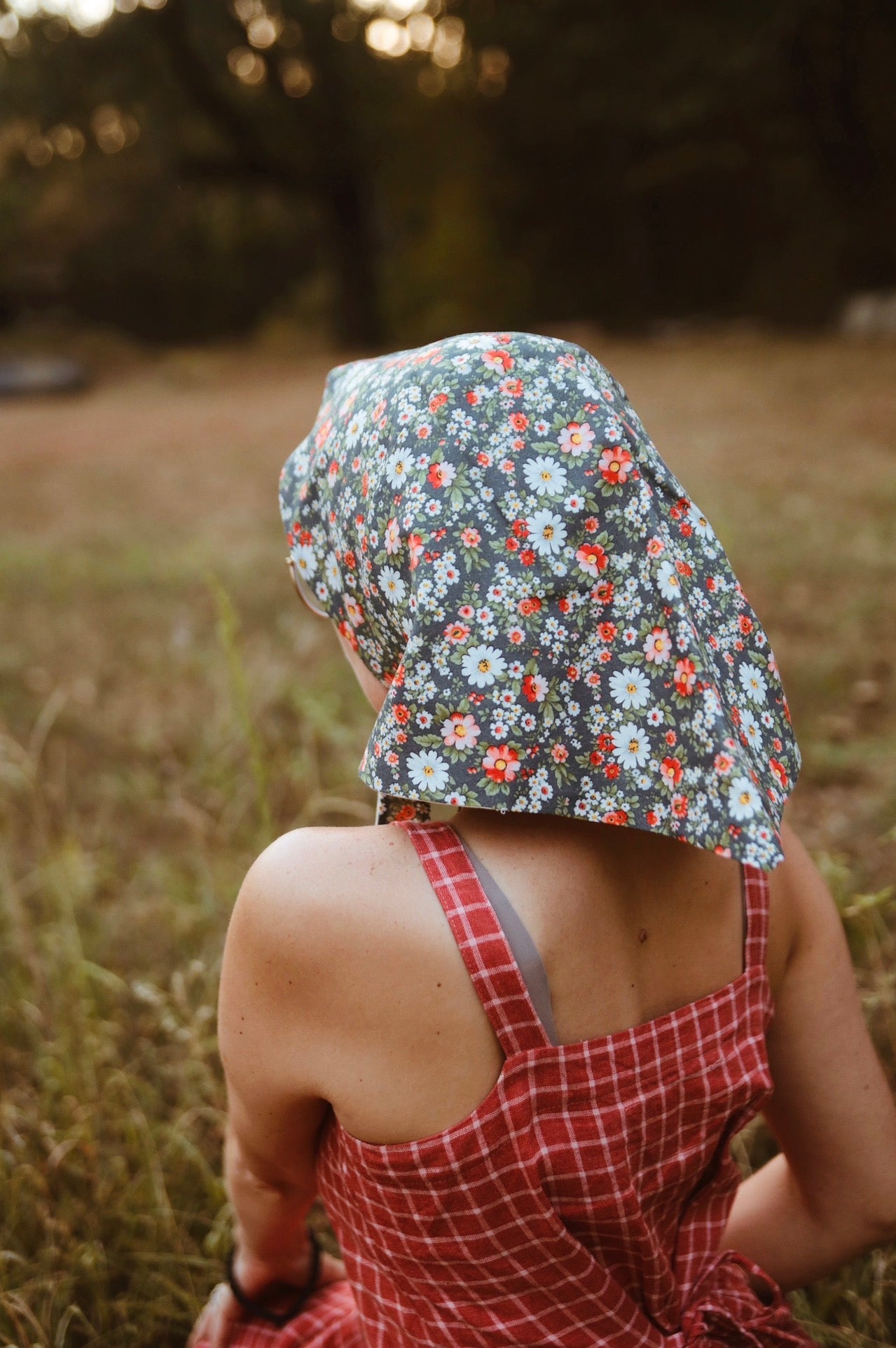 Adult Sophia Headscarf - Navy Floral