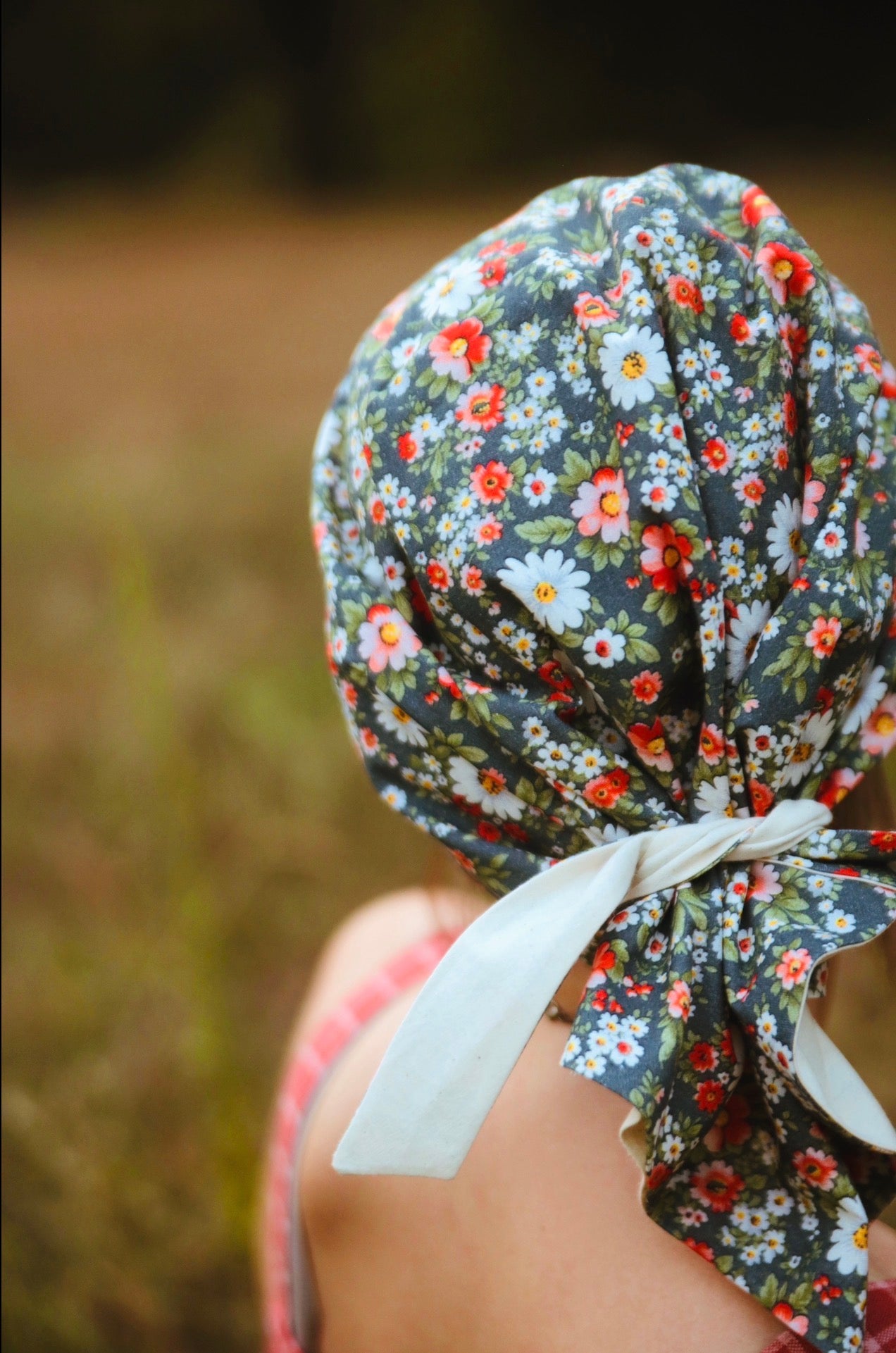 Adult Sophia Headscarf - Navy Floral
