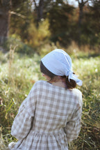 Adult Sophia Headscarf - Sky Blue Gingham