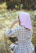 Adult Sophia Headscarf - Light Pink Gingham
