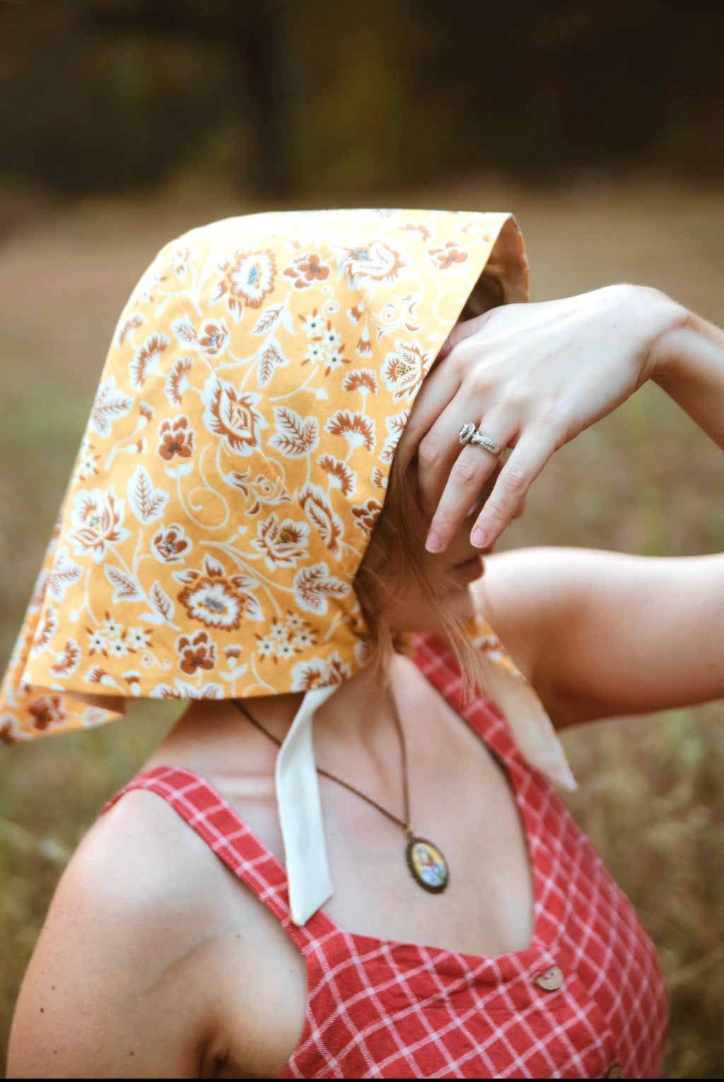 Adult Sophia Headscarf - Dusty Mustard Floral